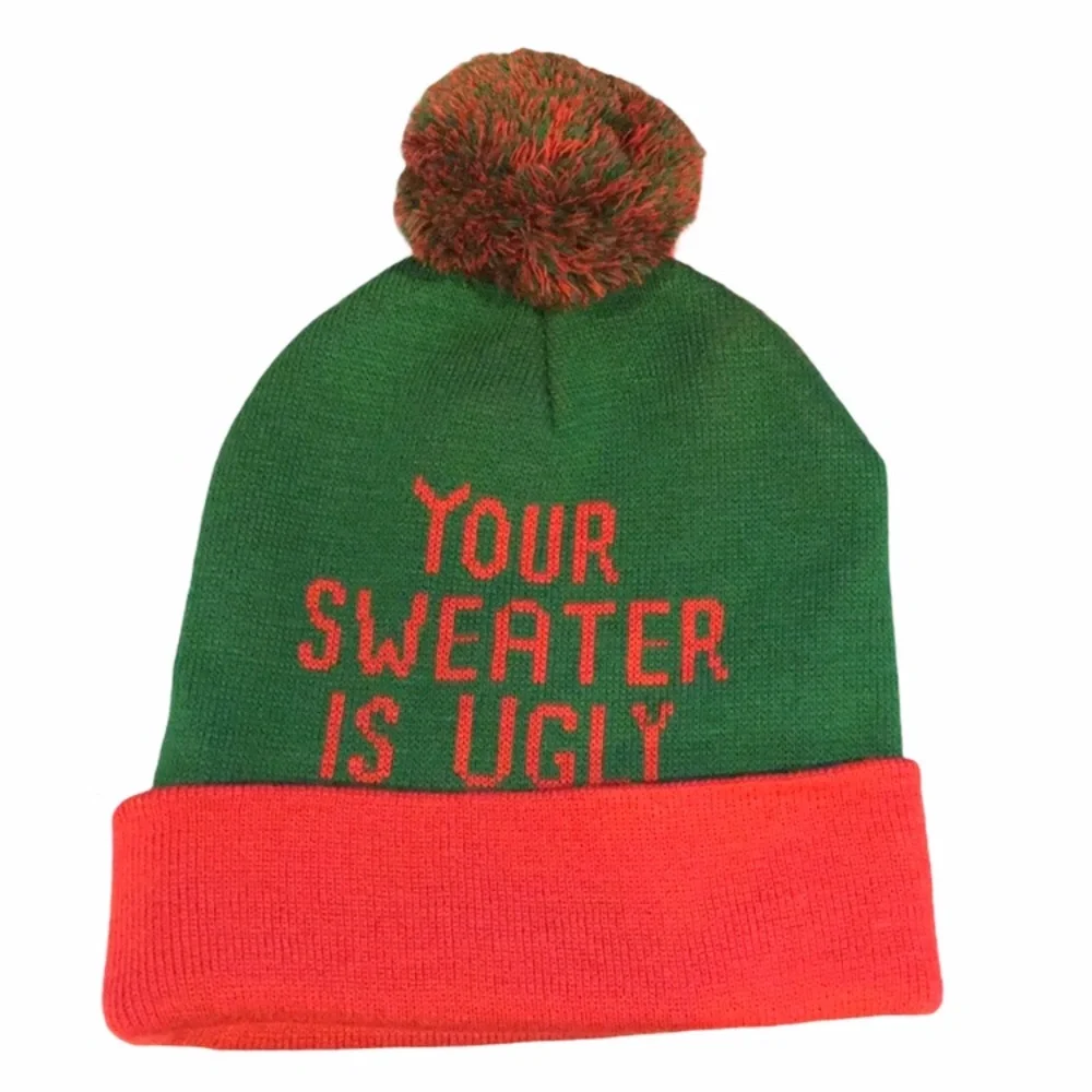 Ugly Stuff Your Sweater Is Ugly Beanie, Green, Red